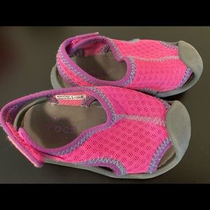 Baby girls size 6 crocs